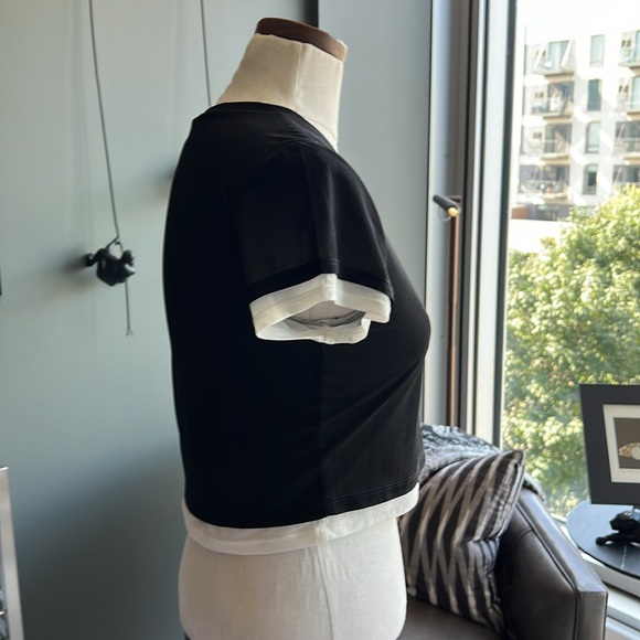 New SIMON MILLER Mesh Gamma Crop Tee Size Medium - Picture 3 of 6